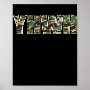 Camouflage YHWH Yahweh Christelijke Camo Hunting Poster