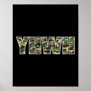 Camouflage Yhwh Yahweh Christelijke Camo Jagen Poster