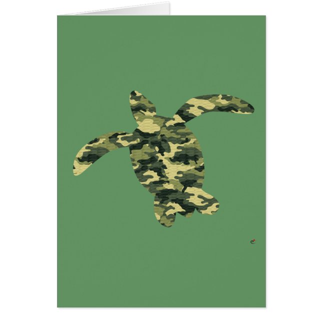 Camouflage Zee Turtle Silhouette (Voorkant)