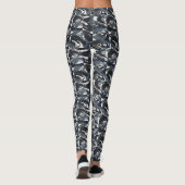 Camouflage zwart/grijs Leggings vrouwen (Achterkant)