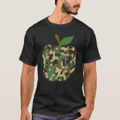 Camouflaged Apple First Day Of School Teaching Tea T-shirt (Voorkant)
