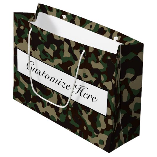 Camouflaged Gift Bag Groot Cadeauzakje (Voorkant Gekanteld)