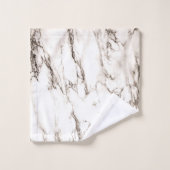 Camouflaged Owl op bruine marmer Bad Handdoek (Wasdoekje)