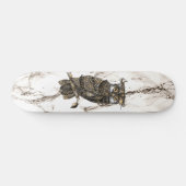 Camouflaged Owl op bruine marmer Persoonlijk Skateboard (Horizontaal)