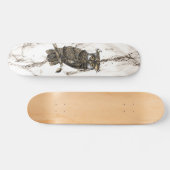 Camouflaged Owl op bruine marmer Persoonlijk Skateboard (Horizontaal)
