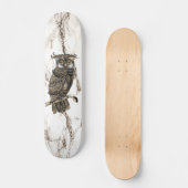 Camouflaged Owl op bruine marmer Persoonlijk Skateboard (Voorkant)