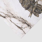 Camouflaged Owl op bruine marmer Tissuepapier (Detail)