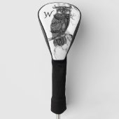Camouflaged Owl op marmer Golfheadcover (Voorkant)