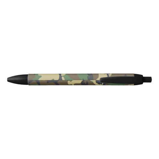 Camouflaged Pattern Personalized Zwarte Inkt Pen (Achterkant)