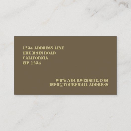 Camouflaged Pattern Visitekaartje (Achterkant)