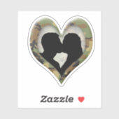 Camouflagehart met koppel dat zoent sticker (Vel)