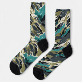 Camouflagekleuren achtergrondontwerp sokken