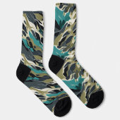 Camouflagekleuren achtergrondontwerp sokken (Rechts)