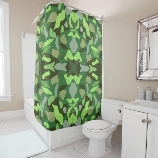 camouflagekunst douchegordijn (In situ)
