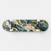 Camouflageontwerp in groen en beige persoonlijk skateboard (Horizontaal)