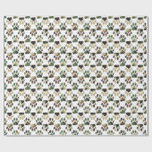 Camouflagepatroon Hond Pootafdruk Cadeaupapier (Vlak)