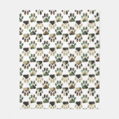 Camouflagepatroon Hond Pootafdruk Fleece Deken (Voorkant)