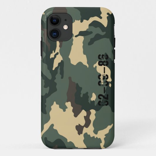 Camouflagepatroon iPhone Hoesje (Achterkant)