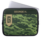 Camouflagepatroon Laptop Sleeve (Voorkant)