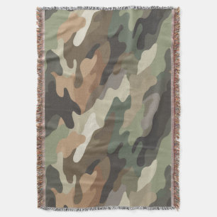 Camouflagepatroon Stijlvolle Gezellige Woonkamer Deken