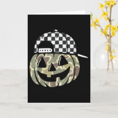 Camouflagepompoen Jack O Lantern Gezicht Camouflag Kaart (Gele Bloem)