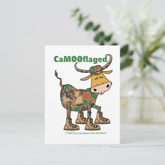 camouflagestier briefkaart (Staand voorkant)