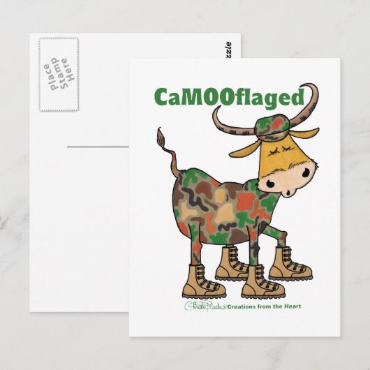camouflagestier briefkaart (Voorkant / Achterkant)