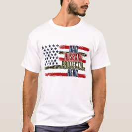 Camouflagevlag Vaderdag, papa, echtgenoot bescherm T-shirt
