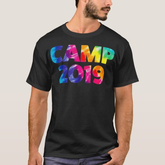 Camp 2019 Summer Sleepaway Campers Tie Dye Autogr T-shirt (Voorkant)