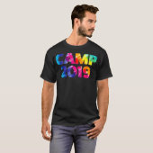 Camp 2019 Summer Sleepaway Campers Tie Dye Autogr T-shirt (Voorkant volledig)