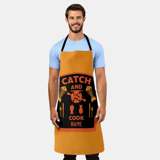 Camp and Catch Vist Travel Mug Schort (Gedragen)