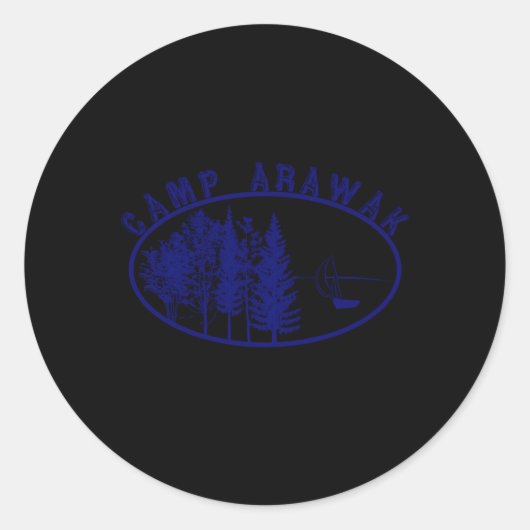 Camp Arawak Ronde Sticker (Voorkant)