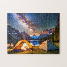 Camp Art Bergcamping 1 Gemakkelijke Hersenkunst Pu Legpuzzel