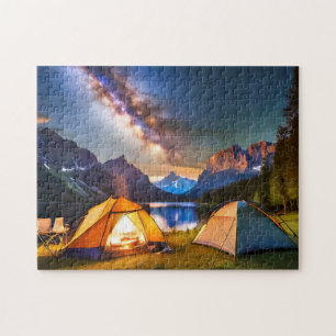 Camp Art Bergcamping 1 Gemakkelijke Hersenkunst Pu Legpuzzel