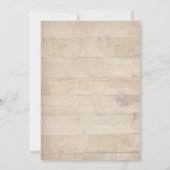 Camp baby shower party call kaart (Achterkant)