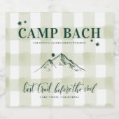 CAMP BACH - aangepast champagneetiket rustieke vib Sparkling Wijnetiket (Enkel label)