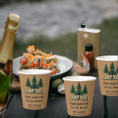 Camp Bach Bachelorette Rustieke Tent Party Custom Papieren Bekers