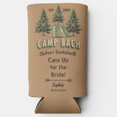 Camp Bach Bride Crew Drink Sleeve Naam en rol toev Seltzer Blikjeskoeler (Voorkant)