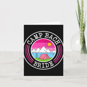 Camp Bach Bruid Bruidsmeisje Retro Camping Bachelo Kaart