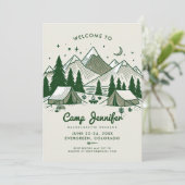 Camp Bach Camping Green 3-daagse vrijgezellenfeest Kaart (Staand voorkant)