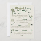 Camp Bach Camping Green 3-daagse vrijgezellenfeest Kaart (Achterkant)