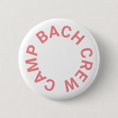 Camp Bach Crew Pink Bachelorette Party Ronde Button 5,7 Cm (Voorkant)