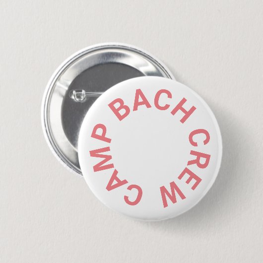 Camp Bach Crew Pink Bachelorette Party Ronde Button 5,7 Cm (Voorkant /achterkant)