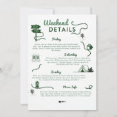 Camp Bach Green 3-daagse Camping Bachelorette Part Kaart (Achterkant)