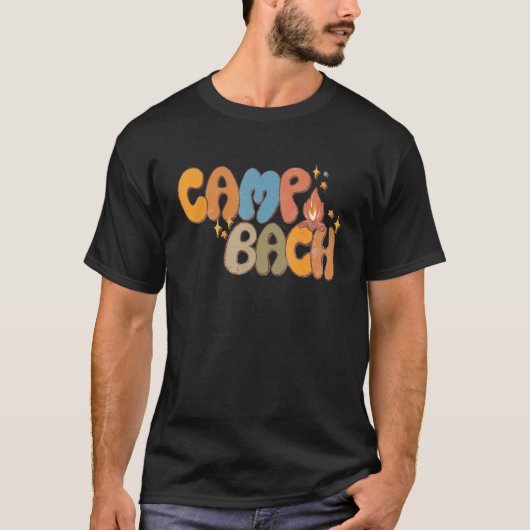 Camp Bach Happy Camper Camping Groovy T-shirt (Voorkant)