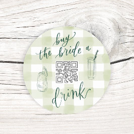 CAMP BACH KOOP DE BRUID EEN DRINK QR CODE STICKER