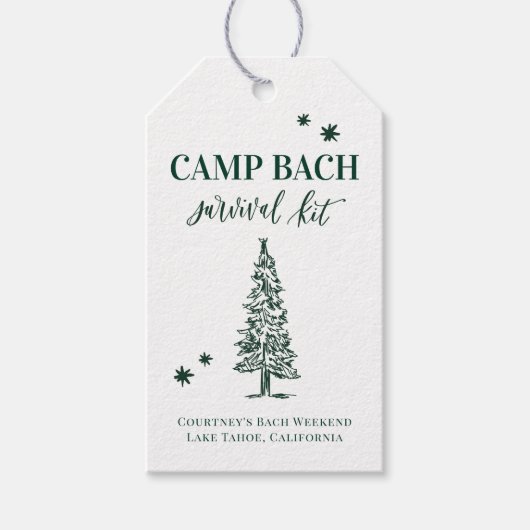 CAMP BACH- Laatste Trail voor de sluier Gift Label Cadeaulabel (Voorkant)