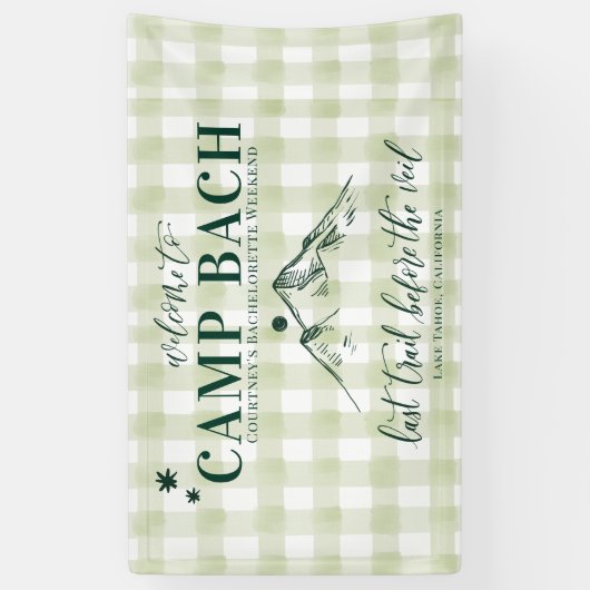 CAMP BACH-Last trail naar de Veil Welcome Banner (Verticaal)