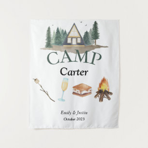 Camp Bachelor Bachelorette Wandkleed