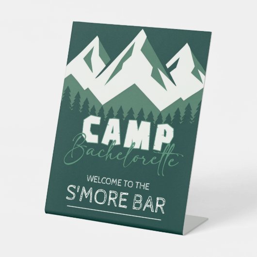 Camp Bachelorette 8x10 Reclamebord Met Voetstuk (Voorkant)